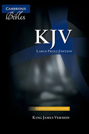 King James Version Large Print Text Bible (Black French Morocco Leather)