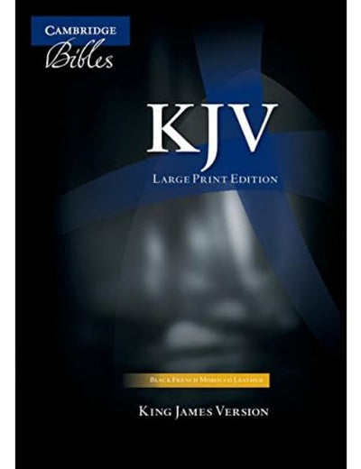 King James Version Large Print Text Bible (Black French Morocco Leather)