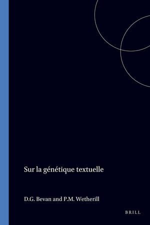 Sur la génétique textuelle (Faux Titre, 44) (French Edition)