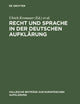 Recht und Sprache in der deutschen Aufklärung (Hallesche Beiträge zur Europäischen Aufklärung, 14) (German Edition)