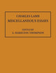 Miscellaneous Essays (Lamb Miscellaneous Essays; Pitt Press) (Volume 0)