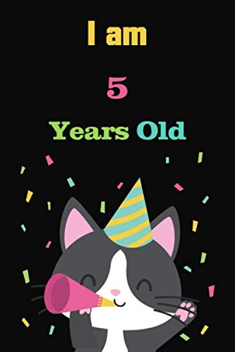 Cat Journal I am 5 Years: Cute Cat Lined Notebook/ Journal (6
