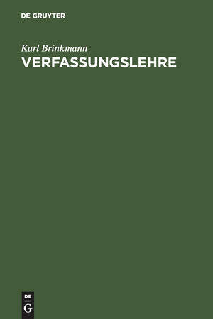 Verfassungslehre (German Edition)