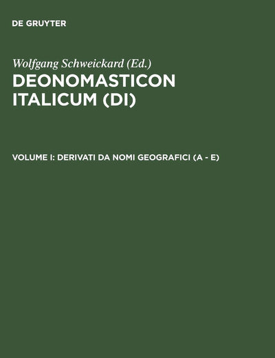 Derivati da nomi geografici (A - E) (Italian Edition)