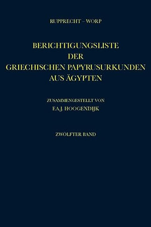Berichtigungsliste der Griechischen Papyrusurkunden aus Ägypten (German Edition)