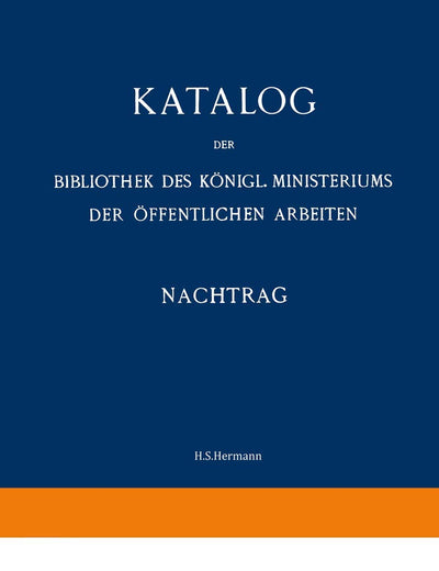 Katalog: Nachtrag (1907–13) (German Edition)