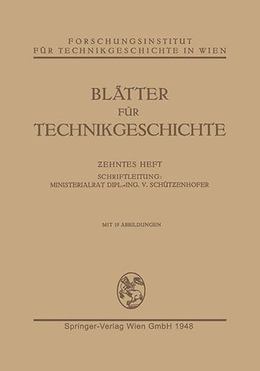 Blätter für Technikgeschichte (German Edition)