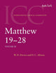 Matthew 19-28: Volume 3 (International Critical Commentary)