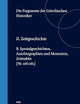 II. Zeitgeschichte, B. Spezialgeschichten, Autobiographien und Memoiren, Zeittafeln [Nr. 106-261] (Die Fragmente der Griechischen Historiker, Zeitgeschichte) (German Edition)