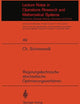 Regelungstechnische stochastische Optimierungsverfahren in Unternehmensforschung und Wirtschaftstheorie (Lecture Notes in Economics and Mathematical Systems, 49) (German Edition)