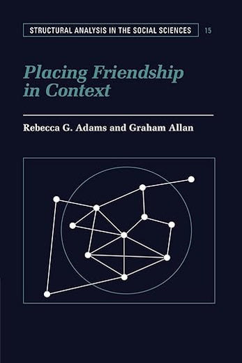 Placing Friendship in Context (Structural Analysis in the Social Sciences, Series Number 15)