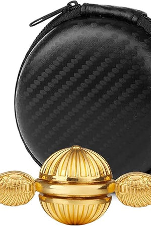 Umnodobn Gold Fidget Spinner Magic Orb Anxiety Toys Stress Relief Reducer Spin Fidgets Hand Bearing Tri Spinner Finger Spinners Toy Focus Fidgeting Restless Novelty Gift for Adults Kids