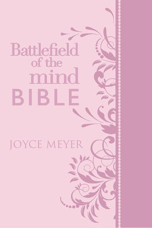 Battlefield of the Mind Bible, Light Pink LeatherLuxe®: Renew Your Mind Through the Power of God's Word