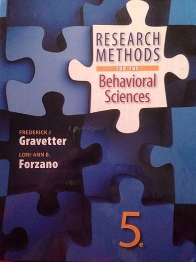 Research Methods for the Behavioral Sciences (MindTap Course List)
