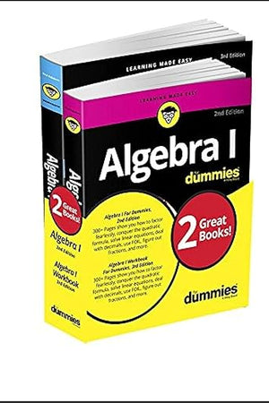 Algebra I For Dummies Book + Workbook Bundle