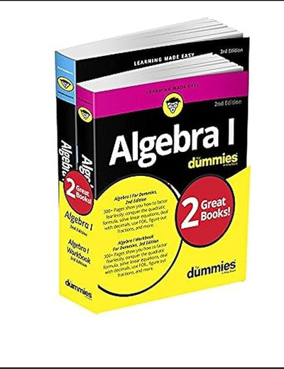 Algebra I For Dummies Book + Workbook Bundle