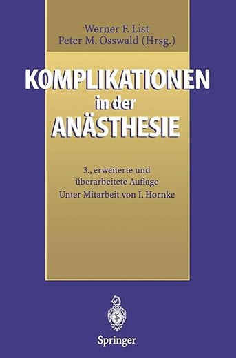 Komplikationen in der Anästhesie (German Edition)