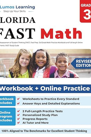 Florida Assessment of Student Thinking (FAST) Test Prep: 3rd Grade Math Practice Workbook and Full-length Online Assessments: FAST Study Guide