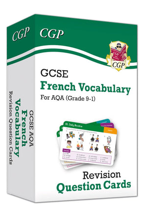 New Grade 9-1 GCSE AQA French: Vocabulary Revision Question Cards: perfect for catch-up and the 2022 and 2023 exams (CGP GCSE French 9-1 Revision)