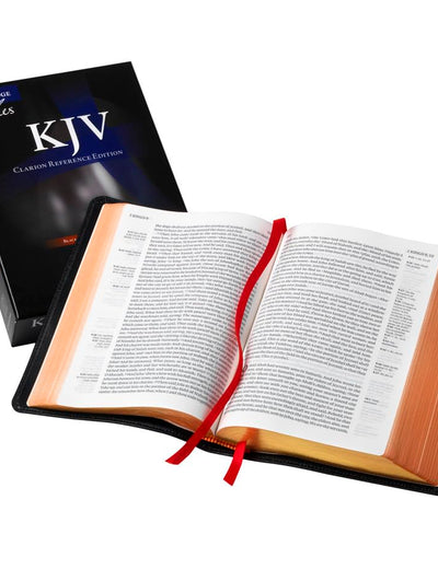 KJV Clarion Reference Bible, Black Edge-lined Goatskin Leather, KJ486:XE Black Goatskin Leather