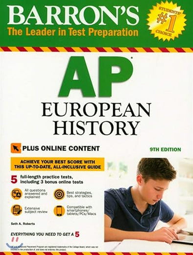Barron's AP European History with Online Tests (Barron's Test Prep)