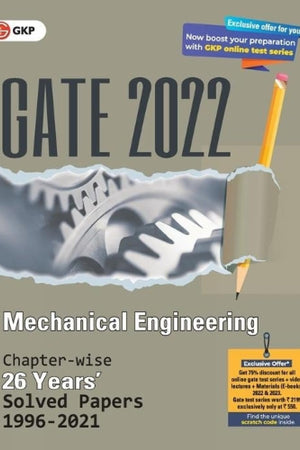 GATE 2022 Mechanical Engineering - 26 Years Chapter-wise Solved Papers (1996-2021)