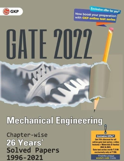GATE 2022 Mechanical Engineering - 26 Years Chapter-wise Solved Papers (1996-2021)