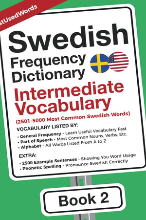 Swedish Frequency Dictionary - Intermediate Vocabulary: 2501-5000 Most Common Swedish Words (Learn Swedish with the Swedish Frequency Dictionaries)