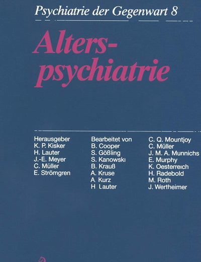 Alterspsychiatrie (German Edition)