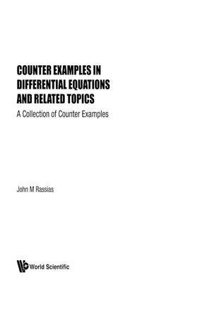 Counter-Examples In Differential Equations And Related Topics