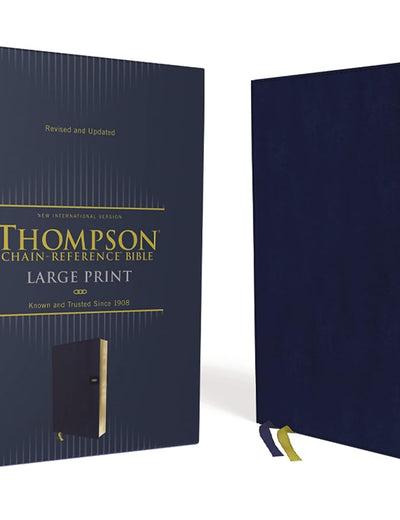 NIV, Thompson Chain-Reference Bible, Large Print, Leathersoft, Navy, Red Letter, Comfort Print