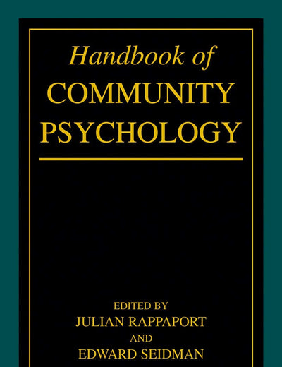 Handbook of Community Psychology
