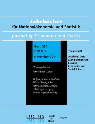 Methodological Artefacts, Data Manipulation and Fraud in Economics and Social Science: Themenheft 5+6/Bd. 231(2011) Jahrbücher für Nationalökonomie ... Nationalökonomie Und Statistik, 231)