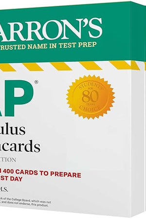 AP Calculus Flashcards, Fourth Edition: Up-to-Date Review and Practice + Sorting Ring for Custom Study (Barron's AP Prep)