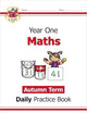 New KS1 Maths Daily Practice Book: Year 1 - Autumn Term: perfect for catch-up and learning at home (CGP KS1 Maths)
