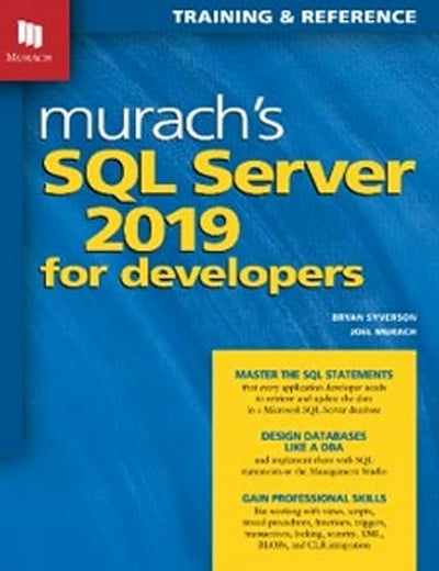 Murach's SQL Server 2019 for Developers
