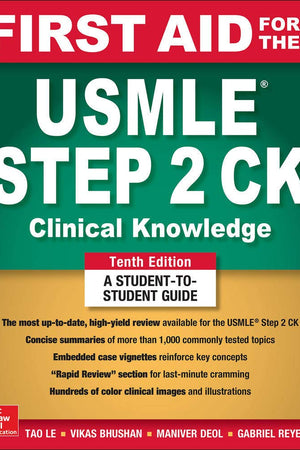 First Aid for the USMLE Step 2 CK, Tenth Edition