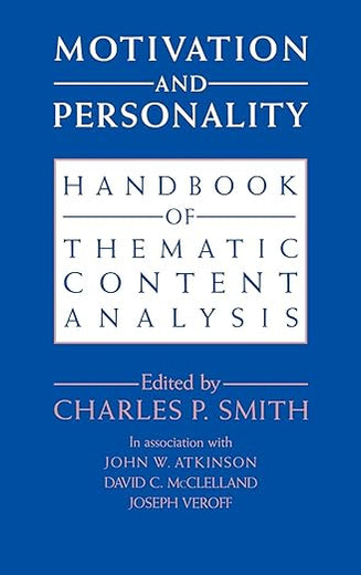 Motivation and Personality: Handbook of Thematic Content Analysis