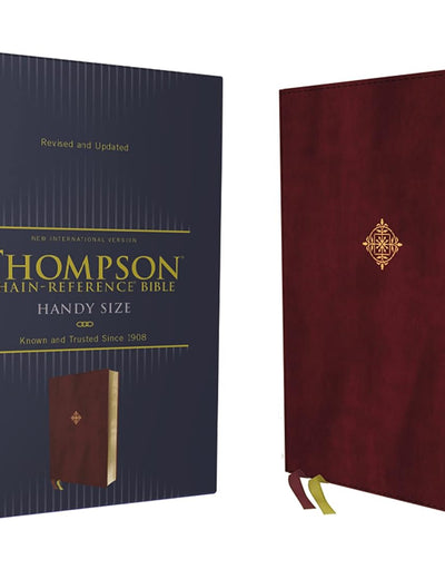 NIV, Thompson Chain-Reference Bible, Handy Size, Leathersoft, Burgundy, Red Letter, Comfort Print