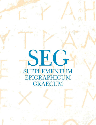 Supplementum Epigraphicum Graecum, Volume LXII (2012)