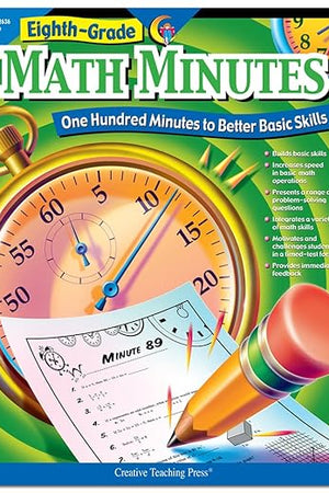 Creative Teaching Press® Eighth-Grade Math Minutes Book
