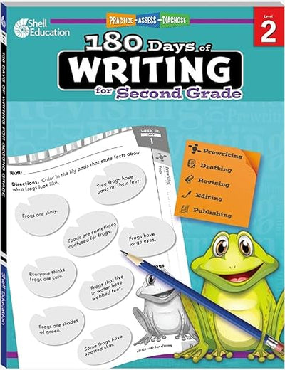 180 Days™: Writing Workbook for 2nd Grade Ages 7–8 | Sentence Structure, Grammar, Writing Process, Writing Practice for School or Home