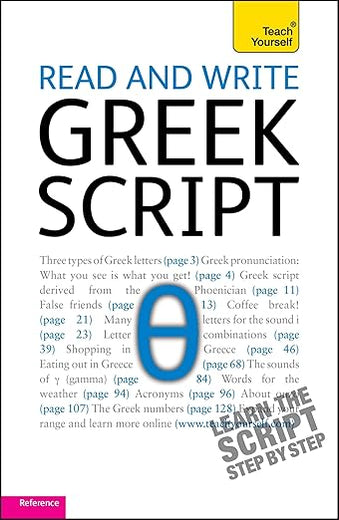 Read and write Greek script (Teach Yourself)