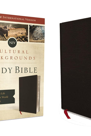NIV, Cultural Backgrounds Study Bible (Context Changes Everything), Bonded Leather, Black, Red Letter, Thumb Indexed: Bringing to Life the Ancient World of Scripture