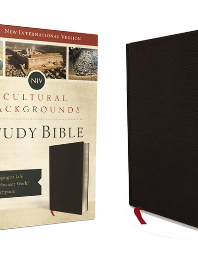 NIV, Cultural Backgrounds Study Bible (Context Changes Everything), Bonded Leather, Black, Red Letter, Thumb Indexed: Bringing to Life the Ancient World of Scripture