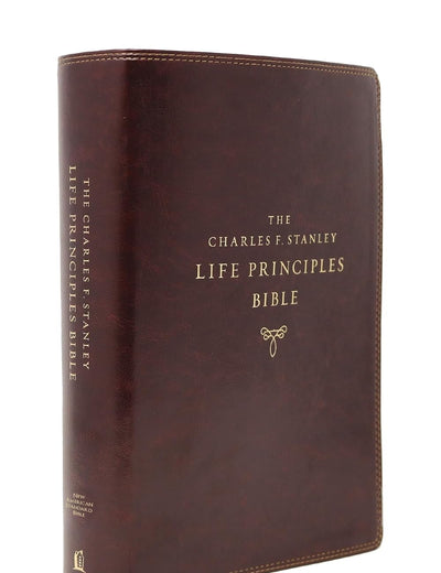 NASB, Charles F. Stanley Life Principles Bible, 2nd Edition, Leathersoft, Burgundy, 1995 Text, Comfort Print: Holy Bible, New American Standard Bible