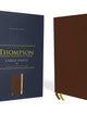 NIV, Thompson Chain-Reference Bible, Large Print, Genuine Leather, Cowhide, Brown, Red Letter, Art Gilded Edges, Comfort Print