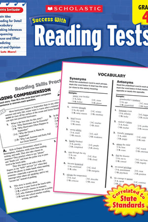 Scholastic Success With Reading Tests: Grade 4 Workbook