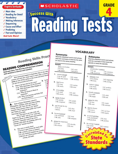 Scholastic Success With Reading Tests: Grade 4 Workbook