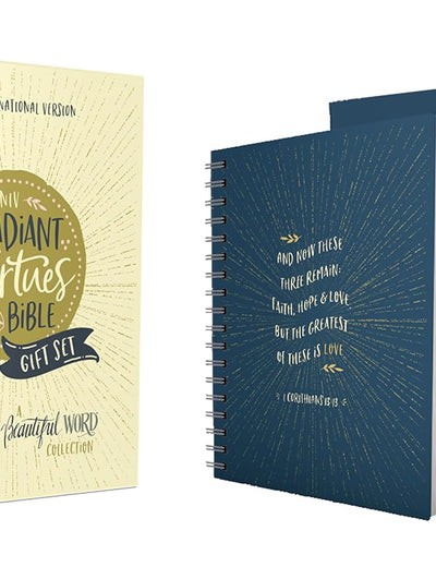 NIV, Radiant Virtues Bible: A Beautiful Word Collection, Hardcover Bible and Journal Gift Set, Red Letter, Comfort Print: Explore the virtues of faith, hope, and love